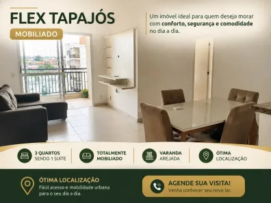 Apartamento com 3 Quartos para alugar, 85m² no Da Paz, Manaus