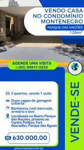 Casa de Condomínio com 3 Quartos à venda, 126m² no Parque Residencial das Nações Indígenas, Cuiabá