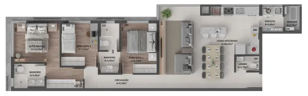 Apartamento com 3 Quartos à venda, 96m² no Anita Garibaldi, Joinville