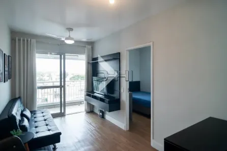 Apartamento com 1 Quarto para alugar, 50m² no Brooklin Paulista, São Paulo