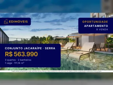 Apartamento com 3 Quartos à venda, 111m² no Conjunto Jacaraípe, Serra