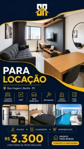 Apartamento com 1 Quarto para alugar, 33m² no Boa Viagem, Recife