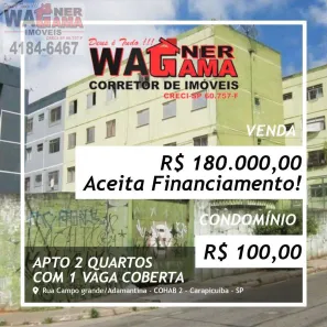 Apartamento com 2 Quartos à venda, 52m² no Conjunto Habitacional Presidente Castelo Branco, Carapicuíba