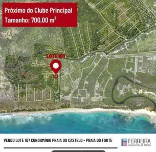 Lote/Terreno à venda, 700m² no , Mata de São João