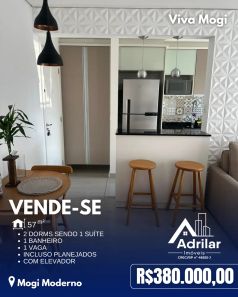 Apartamento com 2 Quartos à venda, 57m² no Mogi Moderno, Mogi das Cruzes