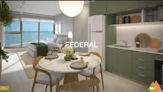 Apartamento com 1 Quarto à venda, 31m² no Pina, Recife