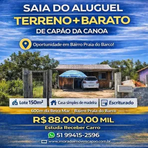 Lote/Terreno à venda, 150m² no Capão Novo, Capão da Canoa