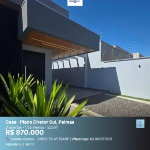 Casa com 3 Quartos à venda, 144m² no Plano Diretor Sul, Palmas