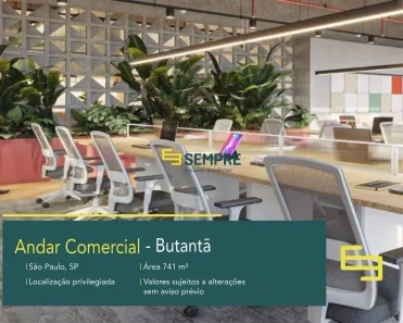 Sala Comercial para alugar, 741m² no Butantã, São Paulo