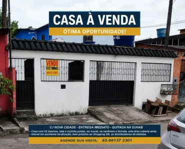 Casa com 2 Quartos à venda, 60m² no Nova Cidade, Manaus