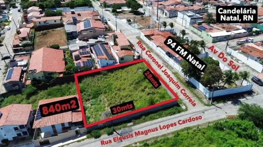 Lote/Terreno à venda, 840m² no Lagoa Nova, Natal