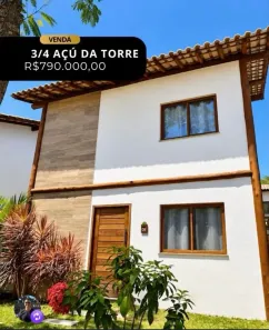 Casa de Condomínio com 3 Quartos à venda, 108m² no Açu da Torre, Mata de São João