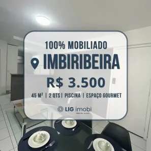 Apartamento com 2 Quartos para alugar, 45m² no Imbiribeira, Recife