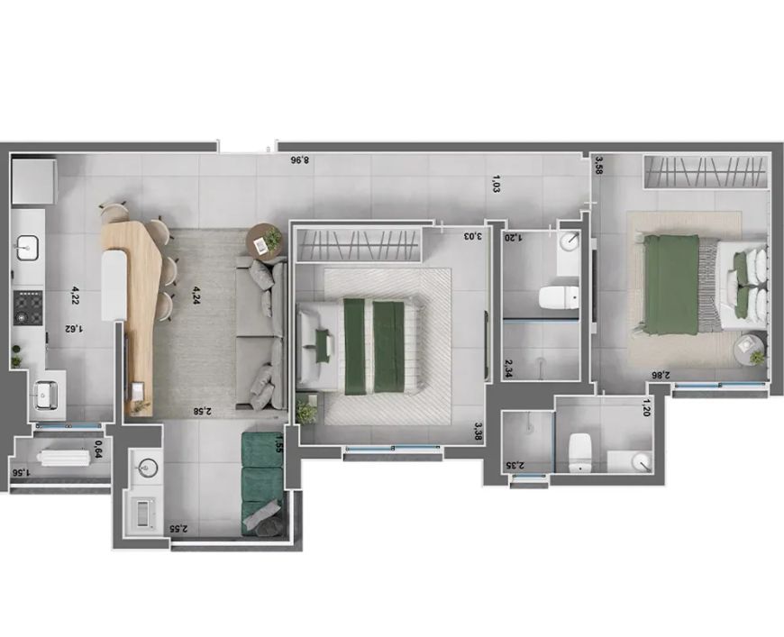 ADARA RESIDENCE no Centro, Santa Bárbara D'Oeste