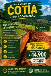 Lote/Terreno à venda, 500m² no Centro (Caucaia do Alto), Cotia