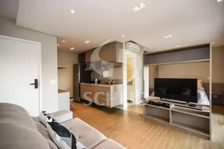 Apartamento com 1 Quarto para alugar, 43m² no Cidade Monções, São Paulo
