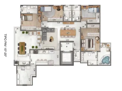 Apartamento com 4 Quartos à venda, 154m² no Ponta da Praia, Santos