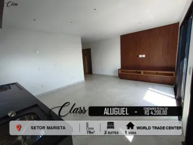 Apartamento com 2 Quartos para alugar, 78m² no Setor Marista, Goiânia