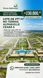 Lote/Terreno à venda, 277m² no Cidade Alpha, Eusébio