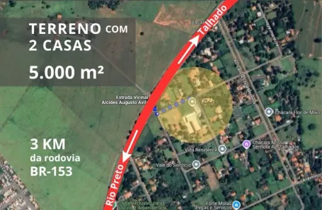 Lote/Terreno à venda, 5000m² no Chácara Recreio Terras de São José (Zona Rural), São José do Rio Preto
