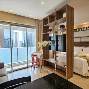 Flat com 1 Quarto à venda, 38m² no Santo Amaro, São Paulo