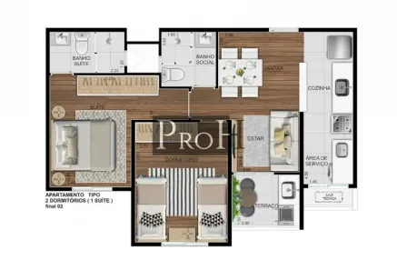 Apartamento com 2 Quartos à venda, 51m² no Fundação, São Caetano do Sul