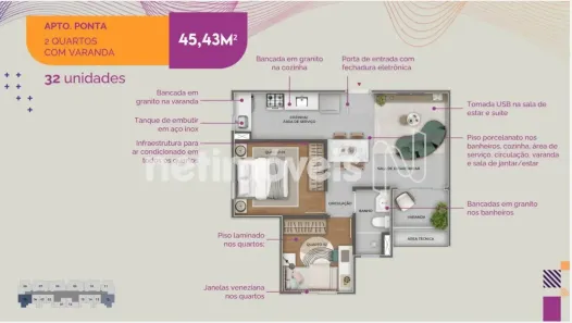 Apartamento com 2 Quartos à venda, 45m² no Nova Suíssa, Belo Horizonte