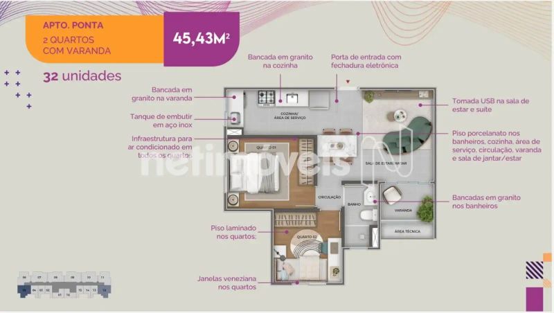 Apartamento com 2 quartos — Nova Suíssa, Belo Horizonte
