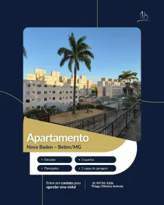 Apartamento com 2 Quartos à venda, 46m² no Nova Baden, Betim