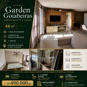 Apartamento com 2 Quartos à venda, 66m² no Cidade Alta, Cuiabá