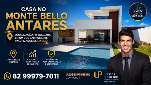 Casa de Condomínio com 4 Quartos à venda, 331m² no Antares, Maceió