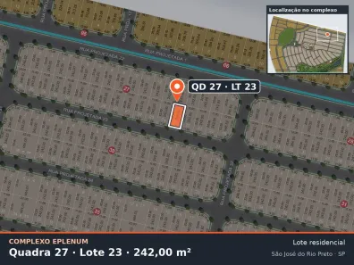 Lote/Terreno à venda, 242m² no Eparque Mirage, São José do Rio Preto