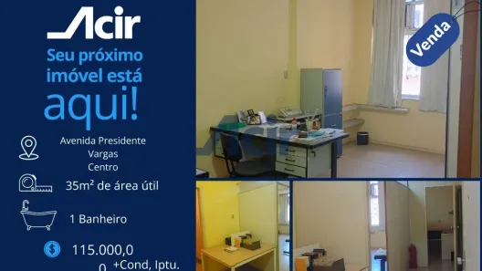 Sala Comercial à venda, 34m² no Centro, Rio de Janeiro