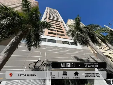 Apartamento com 1 Quarto para alugar, 51m² no Setor Bueno, Goiânia