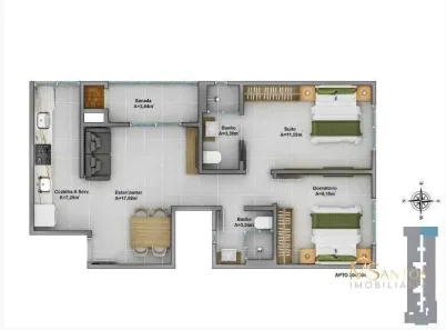 Apartamento com 2 Quartos à venda, 67m² no Ingleses do Rio Vermelho, Florianópolis