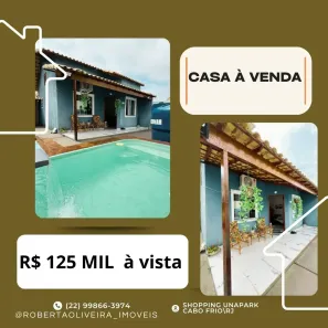 Casa com 1 Quarto à venda, 80m² no Nova Califórnia (Tamoios), Cabo Frio