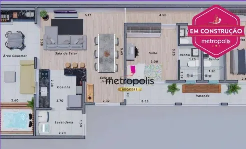 Apartamento com 2 Quartos à venda, 120m² no Olímpico, São Caetano do Sul