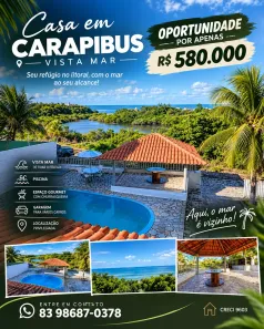 Sobrado com 3 Quartos à venda, 280m² no Praia de Carapibus, Conde