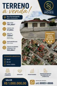 Lote/Terreno à venda, 791m² no Itaum, Joinville
