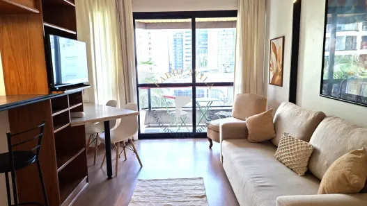 Apartamento com 1 Quarto para alugar, 47m² no Itaim Bibi, São Paulo
