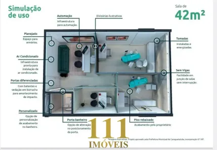 Sala Comercial à venda, 42m² no Centro, Caraguatatuba