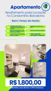 Apartamento com 2 Quartos para alugar, 10m² no Centro-Norte, Cuiabá