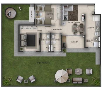 Apartamento com 2 Quartos à venda, 54m² no Ponta Negra, Natal