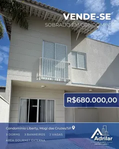 Casa de Condomínio com 3 Quartos à venda, 105m² no Alto Ipiranga, Mogi das Cruzes