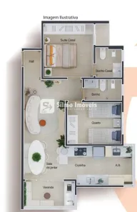 Apartamento com 2 Quartos à venda, 60m² no Santa Mônica, Uberlândia
