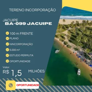 Lote/Terreno à venda, 5000m² no Barra do Jacuípe, Camaçari