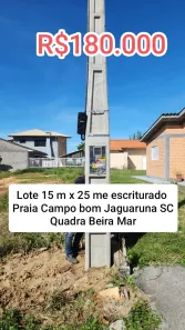 Lote/Terreno à venda, 375m² no Campo Bom, Jaguaruna