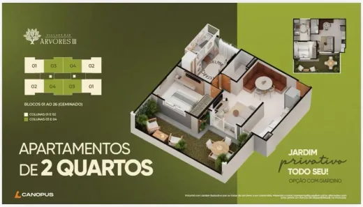Apartamento com 2 Quartos à venda, 44m² no Miritíua, São José de Ribamar
