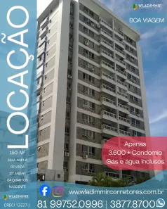 Apartamento com 4 Quartos para alugar, 150m² no Boa Viagem, Recife
