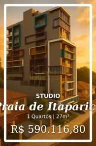 Apartamento com 1 Quarto à venda, 27m² no Praia de Itaparica, Vila Velha